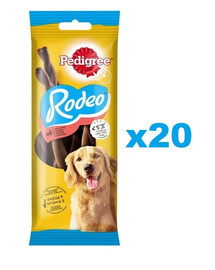 PEDIGREE Rodeo 20x70g pochúťka pre psov s hovädzím mäsom