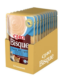 INABA CIAO Bisque Krémová tuniaková polievka pre mačky 12x40g