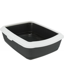 TRIXIE Classic tmavošedo/biely box na  podstielku pre mačky 37x15x47 cm