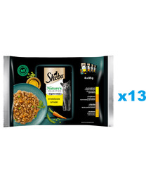 SHEBA Nature’s Collection Hydinové príchute  52x85 g kompletné krmivo pre dospelé mačky v kúskoch želé s: kuracím, morčacím, kačacím