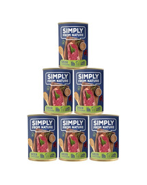 SIMPLY FROM NATURE konzerva pre psov Jelenie mäso s pohánkou 6x400g