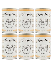 GUSSTO Cat Fresh Calf 6x400 g superprémiové krmivo pre mačky s čerstvým teľacím mäsom