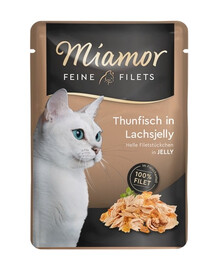 MIAMOR Feline Filets Tuna & Salmon 24×100g Kapsička tuniak a losos