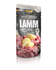BELCANDO Jahňacie so zemiakmi a brusnicami 125 g kapsička pre psy