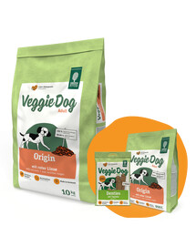 GREEN PETFOOD VeggieDog Origin s červenou šošovicou 10 kg + 900 g & Denties zadarmo