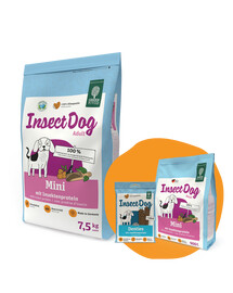 GREEN PETFOOD InsectDog Mini Grainfree 7,5 kg + 900 g & Denties ZADARMO