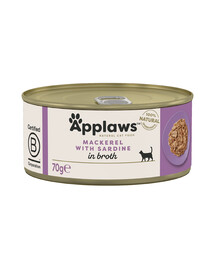 APPLAWS Makrela a sardinky I Konzerva pre mačky 70 g