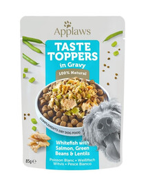 APPLAWS Taste Toppers Biela ryba, losos, fazuľa v želé 85g