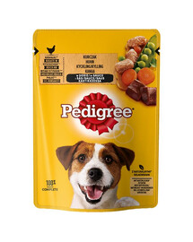 Pedigree krmivo pre psov kura a zelenina v omáčke 100g