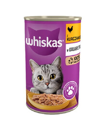 WHISKAS Can Jelly Chicken 400g - krmivo pre dospelé mačky v želé
