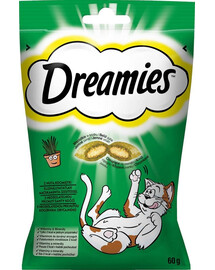 DREAMIES 60 g mačacia pochúťka s nádychom kocúrnika