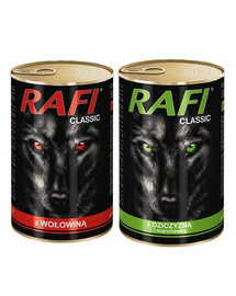 DOLINA NOTECI Rafi Classic krmivo pre psov v omáčke bez obilia hovädzie a divina 12x800 g