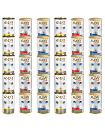 RAFI Adult Mix príchutí 415g Konzerva pre dospelú mačku s hydinovým mäsom
