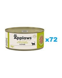 APPLAWS Cat Adult Tuna with Seaweed in Broth tuńczyk z wodorostami w bulionie 72x156 g