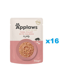 APPLAWS Cat Adult Pouch Tuna Fillet with Salmon in Jelly filé z tuniaka s lososom v želé 16x70 g