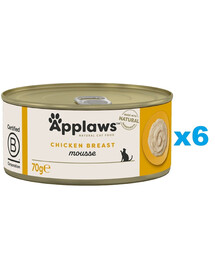 APPLAWS Cat Adult Mousse Chicken pena s kuracím mäsom 6x70g