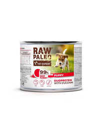 RAW PALEO Beef Rabbit Puppy 200g mokré krmivo hovädzie mäso s králikom pre šteniatka