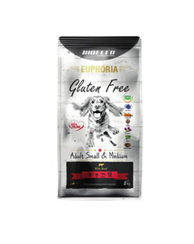 EUPHORIA Gluten Free z wołowiną dla psów małych i średnich ras 2 kg
