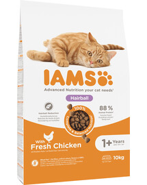 Cat Adult All Breeds Hairball Control Chicken 10 kg