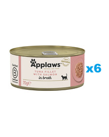 APPLAWS Cat Adult Tuna with Salmon in Broth tuńczyk z łososiem w bulionie 6x70 g