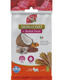 FARMINA N&D Quinoa Dental Treat Skin Coat Herring Mini 60 g (7 ks) Dentálna maškrta pre psov malých plemien