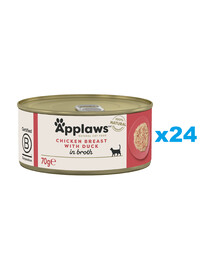 APPLAWS Cat Adult Chicken Breast with Duck in Broth pierś z kurczaka z kaczką w bulionie 24x70g