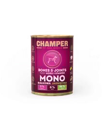 CHAMPER Bones Joints 400g Monoproteínová konzerva s jahňacinou pre psa