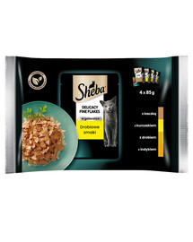 SHEBA Delicacy in Jelly vrecko hydinovej príchute v želé 4x85g 3+1 ZADARMO