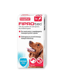 BEAPHAR Fiprotec Dog M 134 mg 1 kvapka proti parazitom