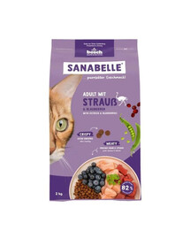 SANABELLE Adult Struś 2 kg Krmivo pre dospelé mačky