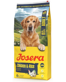JOSERA Chicken with Rice Adult 12,5kg Krmivo s kuracím mäsom a ryžou pre dospelých psov