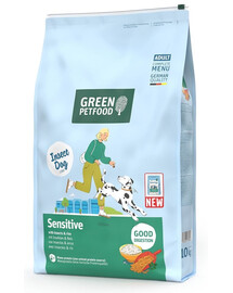 GREEN PETFOOD InsectDog Sensitive 10kg Krmivo pre citlivé psy s hmyzom a ryžou