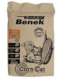 BENEK Super Corn Cat kukuričná podstielka Natural 15,7 kg