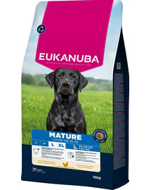 EUKANUBA Mature Large Breeds Chicken 15 kg Suché krmivo pre dospelých psov veľkých plemien bohaté na čerstvé kurča