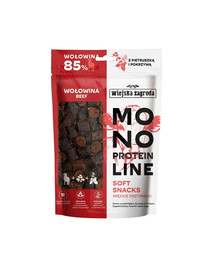 WIEJSKA ZAGRODA Monoproteinové mäkké maškrty pre psov Hovädzina 115 g