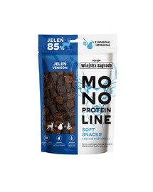 WIEJSKA ZAGRODA Monoproteinové mäkké maškrty pre psov Jeleň 115 g