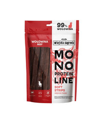 WIEJSKA ZAGRODA Monoproteinové mäkké pásiky pre psov Hovädzina 100 g