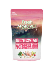 ARQUIVET Fresh Polosuchá krmivo pre psa kurča a oceánska ryba 100 g