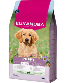 EUKANUBA Puppy Large Breeds Lamb Rice 12 kg Krmivo pre šteniatka veľkých plemien bohaté na jahňacinu a ryžu
