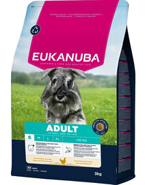 EUKANUBA Adult Small Breeds Chicken 3 kg Krmivo pre psov malých plemien bohaté na čerstvé kurča