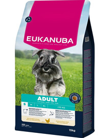 EUKANUBA Adult Small Breeds Chicken 15 kg Krmivo pre psov malých plemien bohaté na čerstvé kuracie mäso