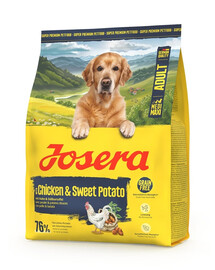 JOSERA Adult Chicken and Sweet Potato 900g Bezobilné krmivo pre aktívne psy