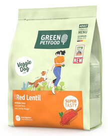 GREEN PETFOOD VeggieDog with Red Lentil 900g vegetariánska krmiva s červenou šošovicou pre psov