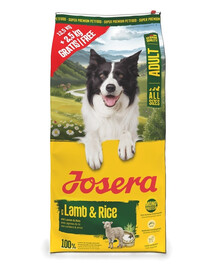 JOSERA Lamb and Rice Adult monoproteinová krmivo pre psov 12,5kg + 2,5kg zadarmo