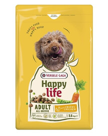 VERSELE-LAGA Happy Life Adult with Chicken 2,5kg krmivo pre psov s kuracím mäsom