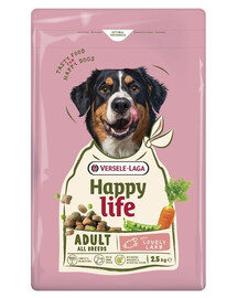 VERSELE-LAGA Happy Life Adult with Lamb 2,5kg krmivo pre psov s jahňacím mäsom