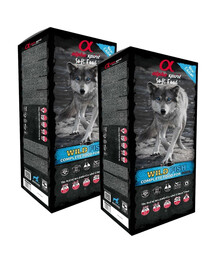 ALPHA SPIRIT Kompletné mäkké krmivo pre psov Wild Fish 18 kg (2x9 kg)