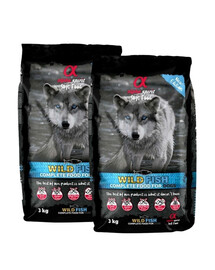 ALPHA SPIRIT Kompletné mäkké krmivo pre psov Wild fish 6 kg (2x3 kg)