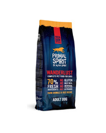 PRIMAL SPIRIT Wanderlust mäkké krmivo pre psov s kuracím mäsom a ryžou 2x12 kg