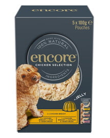 ENCORE Dog Chicken Selection in Jelly Multipak 5x100 g mix chutí s kuracím mäsom v želé
